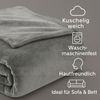Julido Kuschlig weiche Kuscheldecke 150x200cm Wohndecke Tagesdecke Anthrazit Bild 3
