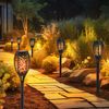 6er Set LED Solar-Steckleuchte, Stanzungen, schwarz, H 49,5 cm Bild 5