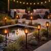 6er Set LED Solar-Steckleuchte, Stanzungen, schwarz, H 49,5 cm Bild 3