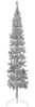 vidaXL Künstlicher Halb-Weihnachtsbaum Ständer Schlank Silbern 240 cm 344598 Bild 3