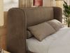 Polsterbett Bett mit Holzlattenrost Schlafzimmer Bett Doppelbett gepolstertes Kopfteil - EMORA CLASSIC - 160x200 cm - Braun Velvet Bild 4