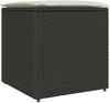 vidaXL Kissenbox mit Speicher Schwarz 50 x 50 x 50 cm Poly-Rattan 365408 Bild 2