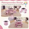 COSTWAY Kindersitzgruppe, (5-tlg, 5 tlg), Kindertisch & 4 Stühle mit Stauraum, platzsparend Bild 2