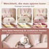 Kinderbett 90x190 cm Rosa Polsterbett mit Stauraum & Nachttisch, Hasenohren Design Jugendbett aus Samt, Mädchenbett (Ohne Matratze) Bild 5