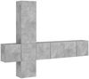 vidaXL 5-tlg. Wohnwand Betongrau Holzwerkstoff 3216460 Bild 2