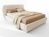 Polsterbett Orio - Bettkasten mit Gasdruckfedern - Doppelbett mit Lattenrost, Bett mit Polsterkopfteil, Bettgestell, Schlafzimmer, Bouclé-Stoff (140 x 200 cm, Weiß (Coral 70)) Bild 2