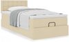 vidaXL Ottoman-Bett mit Matratze Creme 90x200 cm Stoff 3311599 Bild 4