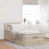 vidaXL Ottoman-Bett mit Matratze Creme 90x200 cm Stoff 3311599 Bild 3