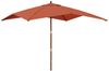 vidaXL Sonnenschirm mit Holzmast Terrakotta 300x300x273 cm 363196 Bild 2