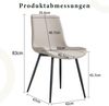 4-teiliger Set Esstischstühle aus Kunstleder,Modernes Design mit breiter Sitzfläche Rückenlehne & rutschfesten Metallfüßen für Home-Office,Kunstleder, Bild 4