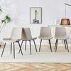 4-teiliger Set Esstischstühle aus Kunstleder,Modernes Design mit breiter Sitzfläche Rückenlehne & rutschfesten Metallfüßen für Home-Office,Kunstleder, Bild 2