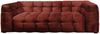 KAWOLA Sofa ROSARIO 2-Sitzer Velvet bordeaux 68 x 105 x 207 cm Bild 3