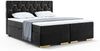 MEBLINI Boxspringbett mit Bettkasten - 120x200 - H3/Schwarz Samt - Versal - Gepolstert Doppelbett mit Matratze und Topper - Polsterbett mit Stauraum - Bett mit Kopfteil - Stauraumbett Bild 2