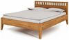 Bett Sydo 5 Sonderlänge 200x210 Wildeiche massiv mit Holzkopfteil und Holzbeinen Bild 1