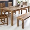 KADIMA DESIGN Esstisch Esszimmertisch WL5.078 Braun 120 x 76 x 70 cm Mango Massivholz, (Küchentisch für 4-6 Personen, Holztisch Rustikal Groß), Design Landhaus Esstisch Massiv, Tisch für Esszimmer rechteckig Bild 5