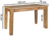 KADIMA DESIGN Esstisch Esszimmertisch WL5.078 Braun 120 x 76 x 70 cm Mango Massivholz, (Küchentisch für 4-6 Personen, Holztisch Rustikal Groß), Design Landhaus Esstisch Massiv, Tisch für Esszimmer rechteckig Bild 3