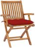 vidaXL Klappbare Gartenstühle mit Kissen 8 Stk. Massivholz Teak 3072798 Bild 2
