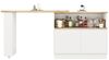 i@home Sideboard Um 360° drehbare Essbar (Hauptkörper 90 x 45 x 100 cm) (Bis 60 kg belastbar, geeignet für Küchen und Essenzimmer), drehbares Sideboard mit Ablageflächen und Changhong-Glas, weiß Bild 5