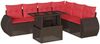 vidaXL 7-teiliges Gartensofa-Set mit Kissen, braun, Polyrattan 3268564 Bild 2