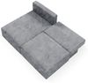 Ecksofa mit Schlaffunktion NATALIA XS in Stoff Tilia Grau Ottomane Links Bild 5