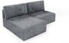 Ecksofa mit Schlaffunktion NATALIA XS in Stoff Tilia Grau Ottomane Links Bild 2