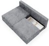 Ecksofa mit Schlaffunktion NATALIA XS in Stoff Tilia Grau Ottomane Links Bild 4