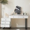 Merax Schminktisch, Kosmetiktisch-Set mit Spiegel und Beleuchtung, ausziehbare Tischplatte, 3-farbige LED-Beleuchtung, (ohne Hocker) Weiß Bild 2