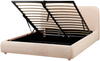 Bett mit Stauraum BLAGNAC Bouclé Beige 160 x 200 cm Bild 4
