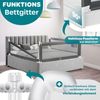 KESSER® Bettschutzgitter Reise Bett Rausfallschutz verstellbar Bed Guard Rail Bumper, Kinder/ Baby, Bettgitter Klappbar, Kinderbett Kinderbettschutzgitter, Tasche, Farbe, Höhe: 72 bis 96cm Dunkelgrau, 150cm Bild 5