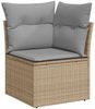 vidaXL Gartensofa-set mit Kissen 10 pcs Beige Poly-Rattan 3345530 Bild 5