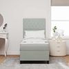 vidaXL Boxspringbett mit Matratze Hellgrau 80 x 200 cm Samt 3339728 Bild 3