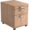 Rollcontainer AC20 58cm, 1 Schub, 1 HR, Schloss, CE Nussbaum Bild 2