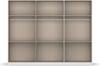rauch Kleiderschrank; Drehtürenschrank WINNIPEG, 6-türig, 6 Spiegeltüren, 6 Schubkästen, Hochglanz Effektgrau/Eiche Halifax, 271x210x56xcm Bild 5
