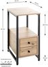 Beistelltisch >37479< in eiche, schwarz - 30x63x40cm (BxHxT) Bild 4