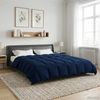 vidaXL Ganzjahresbettdecke Dunkelblau 200 x 200 cm Mikrofaser 42026052 Bild 4