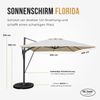 Sonnenschirm sandhell 3 x 4 Meter Bild 3
