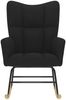 vidaXL Schaukelstuhl Schwarz Stoff 4016791 Bild 3