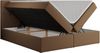 Boxspringbett, Doppelbett Matratze und Topper, Polsterbett - CENTOS - 120x200cm - Grau Velours - H4 Bild 4
