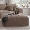 Polsterhocker XXL für Big-Sofa 120x120, Federkern Polstersitz Cord Braun Taupe Bild 2