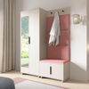 Garderoben-Set Napoli Version 3: Kleiderschrank mit Polsterpaneelen, Schuhschrank Flur und Eingangsbereich (Cashmere/Trinity 23), 189 x 40 x 140 cm Bild 3