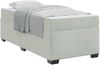 vidaXL Bettrahmen mit Matratze Hellgrau 80 x 200 cm Stoff 3399254 Bild 2