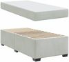 vidaXL Bettrahmen mit Matratze Hellgrau 80 x 200 cm Stoff 3399254 Bild 4