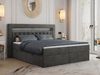 Boxspringbett - Doppelbett mit Multipocket-Matratze und LED - GOLD-6 - 180x200cm - Dunkelgrau Velours - H4 Bild 1