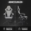 Gaming Stuhl Ergonomisch Racing Bürostuhl mit Fußstütze höhenverstellbar Gray Bild 3