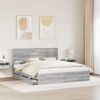 vidaXL Bettrahmen Graues Sonoma 180 x 200 cm Ingenieurs Holz 3411488 Bild 3