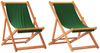 vidaXL Klappbare Strandstühle 2 Stk. Grün Stoff 3214496 Bild 2