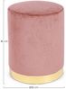 Pouf Lucilla in Samt-Optik, Rosa, 35 x 35 x 40 cm Bild 2