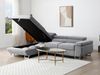 Vente-unique - Ecksofa mit Schlaffunktion - Ecke links - Strukturstoff - Grau - NURAZIO Bild 3