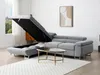 Vente-unique - NURAZIO Sofa Stoff Grau - B 202 cm x H 70 cm x L 268 cm Bild 3