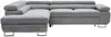 Vente-unique - NURAZIO Sofa Stoff Grau - B 202 cm x H 70 cm x L 268 cm Bild 4